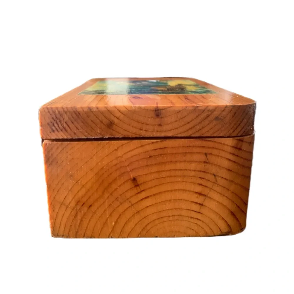 Vintage Crystal Cave PA A Chest of Pine for A Friend of Mine Souvenir Box Style